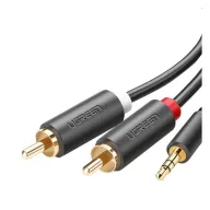   Ugreen AV102 2x RCA (Cinch) jack 3,5 mm-es kábel, 1,5m, fekete