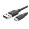 Ugreen USB-A-MicroUSB adatkábel, QC 3.0, 2,4A, 1m, fekete