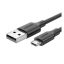Ugreen USB-A-MicroUSB adatkábel, QC 3.0, 2,4A, 1m, fekete