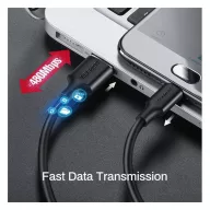 Ugreen USB-A-MicroUSB adatkábel, QC 3.0, 2,4A, 1m, fekete