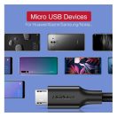 Ugreen USB-A-MicroUSB adatkábel, QC 3.0, 2,4A, 1m, fekete