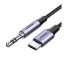 Ugreen AV143 3,5 mm-es mini jack AUX kábel, USB-C, 1m, fekete