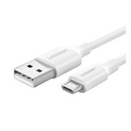 Ugreen USB-A-MicroUSB kábel, QC 3.0, 2.4A, 1m, (fehér)