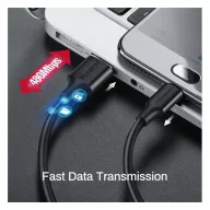 Ugreen USB-A-MicroUSB kábel, QC 3.0, 2.4A, 1m, (fehér)