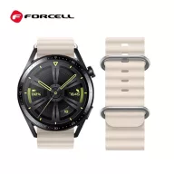 Forcell F-Design FS01 Samsung Galaxy Watch 20mm szíj, bézs