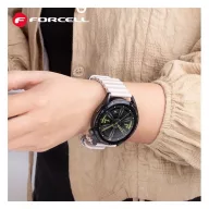 Forcell F-Design FS01 Samsung Galaxy Watch 22mm szíj, bézs