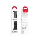 Forcell F-Design FA05 Apple Watch 42/44/45/49mm nylon szíj, fekete
