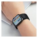 Forcell F-Design FA05 Apple Watch 42/44/45/49mm nylon szíj, fekete