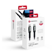   Forcell F-Energy C260 USB-C-USB-C QC4.0 töltő / adatkábel, PD 5A, 100W, 1,2m, fekete
