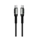 Forcell F-Energy C260 USB-C-USB-C QC4.0 töltő / adatkábel, PD 5A, 100W, 1,2m, fekete