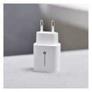 Forcell F-Energy TFK-TC-30WPD USB-C + USB-A töltő adapter, PD, QC4.0, 3A, 30W, fehér