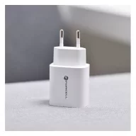  Forcell F-Energy TFK-TC-30WPD USB-C + USB-A töltő adapter, PD, QC4.0, 3A, 30W, fehér