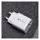 Forcell F-Energy TFK-TC-30WPD USB-C + USB-A töltő adapter, PD, QC4.0, 3A, 30W, fehér