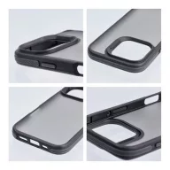 Neo iPhone 16 Plus kemény hátlap tok, átlátszó/fekete