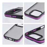 Neo iPhone 16 Pro kemény hátlap tok, átlátszó/lila
