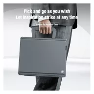  Nillkin Bumper Go iPad Pro 12.9 2020/2021/2022/ Air 13 2024 billentyűzetes hordozható tok háttérvilágítással, fekete