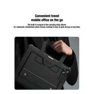   Nillkin Bumper Go iPad Pro 12.9 2020/2021/2022/ Air 13 2024 billentyűzetes hordozható tok háttérvilágítással, fekete