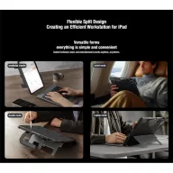   Nillkin Bumper Go iPad Pro 12.9 2020/2021/2022/ Air 13 2024 billentyűzetes hordozható tok háttérvilágítással, fekete