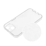 Clear 2mm iPhone 16 csillámos szilikon tok, átlátszó