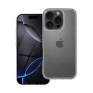 Clear 2mm iPhone 16 Pro csillámos szilikon tok, átlátszó