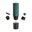 Outin Nano hordozható/mobil kávéfőző, max. 5db kapszula, 7500mAh akkumulátor, türkíz (Nespresso)