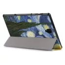 Lenovo Tab M10 (10.1) TB-X605F, mappa tok, csillagos éj minta, Trifold, kék/színes