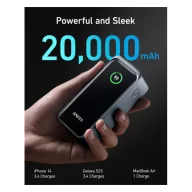   Anker Powerbank Prime 2xUSB-C Input/Output, USB-A Output, 20000mAh, 200W, fekete (A1336011)
