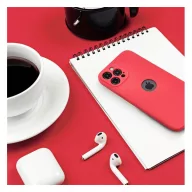 Forcell Soft iPhone 16 Plus szilikon tok, piros