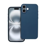 Forcell Soft iPhone 16 Plus szilikon tok, sötétkék