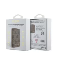   Guess PU 4G MagSafe kompatibilis Power bank / külső akkumulátor, 5000mAh, barna