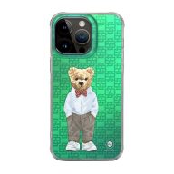   Zuck Bear French Riviera iPhone 15 Pro Max kemény hátlap tok, nyakkendő, neonzöld