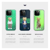   Zuck Bear French Riviera iPhone 15 Pro Max kemény hátlap tok, nyakkendő, neonzöld
