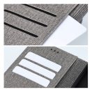 Gomma Samung Galaxy A15 4G / A15 5G flip/oldalra nyíló tok kártyatartó résszel, szürke