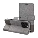 Gomma Samung Galaxy A25 5G flip/oldalra nyíló tok kártyatartó résszel, szürke