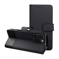   Gomma Xiaomi Redmi 13C / Poco C65 flip/oldalra nyíló tok kártyatartó résszel, fekete