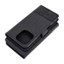 Gomma Xiaomi Redmi 13C / Poco C65 flip/oldalra nyíló tok kártyatartó résszel, fekete