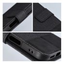 Gomma Xiaomi Redmi 13C / Poco C65 flip/oldalra nyíló tok kártyatartó résszel, fekete