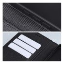 Gomma Xiaomi Redmi 13C / Poco C65 flip/oldalra nyíló tok kártyatartó résszel, fekete