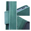 Tender Book iPhone 16 Pro flip/oldalra nyíló műbőr tok kártyatartó résszel, zöld