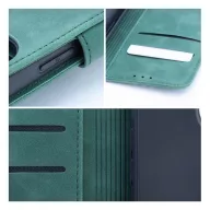   Tender Book iPhone 16 flip/oldalra nyíló műbőr tok kártyatartó résszel, zöld