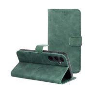   Tender Book Samsung Galaxy A35 5G flip/oldalra nyíló műbőr tok kártyatartó résszel, zöld