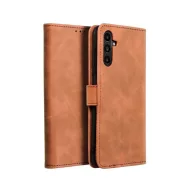   Tender Book Samsung Galaxy A13 4G flip/oldalra nyíló műbőr tok kártyatartó résszel, barna