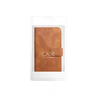   Tender Book iPhone 16 Plus flip/oldalra nyíló műbőr tok kártyatartó résszel, barna
