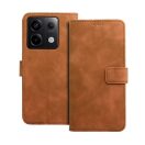 Tender Book Xiaomi Redmi Note 13 Pro 5G flip/oldalra nyíló műbőr tok kártyatartó résszel, barna