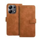 Tender Book Xiaomi Redmi Note 13 4G flip/oldalra nyíló műbőr tok kártyatartó résszel, barna