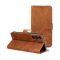 Tender Book Samsung Galaxy A05s flip/oldalra nyíló műbőr tok kártyatartó résszel, barna