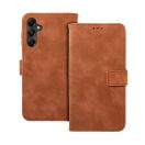 Tender Book Samsung Galaxy A15 4G / A15 5G flip/oldalra nyíló műbőr tok kártyatartó résszel, barna