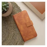  Tender Book iPhone 15 flip/oldalra nyíló műbőr tok kártyatartó résszel, barna