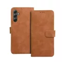 Tender Book Samsung Galaxy A34 5G flip/oldalra nyíló műbőr tok kártyatartó résszel, barna