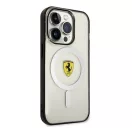 Ferrari Outline iPhone 14 Pro MagSafe kompatibilis kemény hátlap tok, átlátszó FEHMP14LURKT